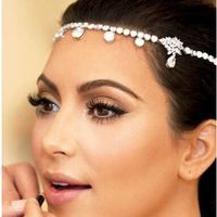 Wholesale Sparkling Crystals Wedding Hairband Bridal Veil Rhinestones Headband bridal hair accessories Hair Clips Barrettes Bridal Hair Claws
