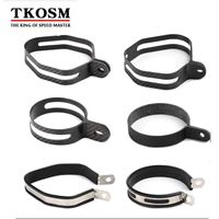 Wholesale TKOSM Diameter mm Carbon Fiber Holder Clamp Fixed Ring Support Bracket for Motorcycle Exhaust Pipe Muffler Escape