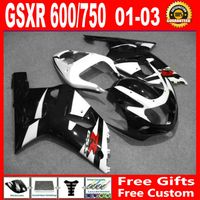 Wholesale Black white fairing kit For SUZUKI GSXR fairings GSXR K1 GSXR600 GSXR750 full fairing kits