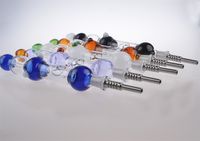 Wholesale NC Concentrate Pipe with GR Titanium Nail Glass Water Pipe Mini Glass bong for Oil Rigs and Dabs