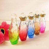 Wholesale Collectible ml MINI Glass Perfume Bottle Color Oval Empty Scent Fragrance Bottle Roller Lids Refillable Essential Oil Vials