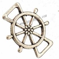 Wholesale jewelry components diy link connectors for jewelry bracelets watch bangle vintage silver rudder metal large hole wholesales free mm