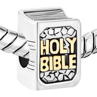 Wholesale 2 Tones Gold Silver Plated Religion Holy Bible Cross Lucky European Charm Spacer Fit Pandora Bracelet