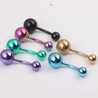 Wholesale Navel jewelry B17 Mixed Color g titanium plated Belly banana Ring Navel Button Ring Body Piercing Jewelry