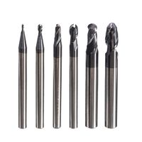 5x 6.0mm 6mm 1//4/'/' 2 Flute Carbide Ball Nose End Mills Router Bit Bits 32mm CEL