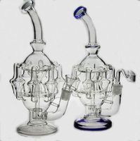 Wholesale High quality quot inches glass bubbler water pipe arm perc gear Percolator glass bong oil rig14 mm joint have bowl