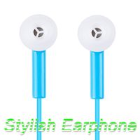 Wholesale Stylish In Ear Stereo Earphone Earbud Headphone for iPod iPhone MP3 MP4 Smartphone White Blue