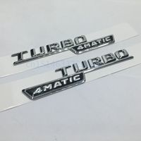 Wholesale 1Set For Mercedes Benz AMG ML GLk TURBO MATIC Emblem Badge Decal Trunk Rear Chrome Letters