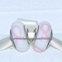 Wholesale 5pcs Sterling Silver Thread Ribbon Murano Glass Bead Fits European Pandora Jewelry Charm Bracelets Necklaces Pendants MU365