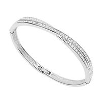 Wholesale Bracelet Bangles For Women made with Czech Preciosa Crystals K White Gold Filled Trendy Charm Jewelry