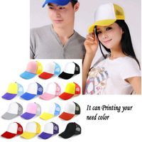 Wholesale Adult baseball caps Customized candy color Net caps pictures printing advertisement hats snapback baseball cap Peaked hat