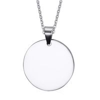 Wholesale Personalized Engraved Round Stainless Steel Pendant Blanks Dog Tag Includes Free Necklace