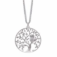 Tree Life Pendant Necklace Silver Australia New Featured Small Owl Pendant Necklace Tree Of Life Women Rose Gold Silver Color Chain Crystal Long Necklaces Pendants Jewelry D369l