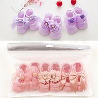Wholesale Newborn girl socks thin cotton hollow flower boat socks infant children baby floor socks color lace bow Kids Clothing