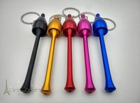 Wholesale wholesalers new Color portable metal pipe metal bong metal mushroom keychain styles colors random delivery