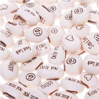 Wholesale 50pcs Mini Magic White Bean Seeds Gift Plant Growing Message Word Love Office Home