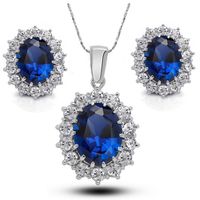 Wholesale Necklace and Earrings Set Good Zinc Alloy Austrian Crystal Wedding Jewelry Sets for Brides Cheap Women Jewelry Online G242