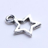 Wholesale DIY silver copper retro Five pointed Star Charms Pendant Manufacture jewelry pendant fit Necklace or Bracelets charm x