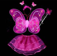 Wholesale 20set festives party partys event supplies Carnival costumes colors mix in one set Single layer Fairy Wings with Tutu