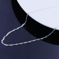 Wholesale Korean jewelry female models wave chain sterling silver necklace factory direct valentine star with money to send his girlfrie