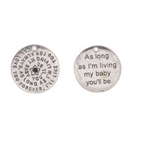 Wholesale 10PCS Antiqued Silver As long as l m living my bay you ll be metal word Charms