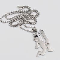 Wholesale for Mens brand new silver big ICP HATCHETMAN Mask Psychopathic Machetes TWIZTID Stainless Steel Pendant Necklace with ball chain inch