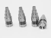 Wholesale 6 in Domeless Titanium Nail Titanium GR2 Nails joint mm mm and mm Glass bong water pipe glass pipes Universal and Convenient