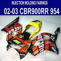 Wholesale Injection molding High quality fairing kit for Honda cbr900rr fairings CBR900 RR red yellow black bodykits CBR954 YR12