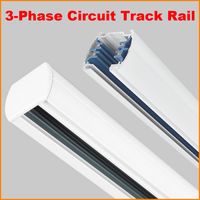 Wholesale DHL M Phase Circuit Wires Tracks Aluminium LED Track Light Rail Lighting Spot light Track Systems Global track base Meter Black White