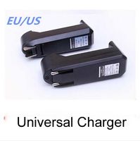 Wholesale Universal Single Slot Charger For V mA Li ion Rechargeable Battery EU US Plug Charge Adapter dhl free