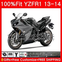 Wholesale Injection Body For YAMAHA YZF YZF R1 YZFR1 Gloss silver NO47 YZF R YZF YZF1000 YZF R1 Fairing kit Fit