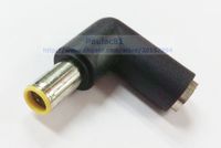 Wholesale 90 Degree Right Angled DC x5 mm Male to Female Plug For IBM Laptop
