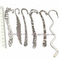 Wholesale DIY Mix Bookmarks Funny School Supplier Office Stationery Long Large Silver Jewel Parts Animal Dolphin Wavy Flower Metal Wedding Gifts