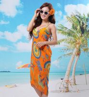 Wholesale New arrival Floral beach dress Cover Ups Swimwear clothes Bikini Veil shawl skirt Wrap Sarong Sexy