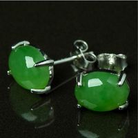 Wholesale Exquisite Malay jade earring green jade earring ladies and girls and children best love earring