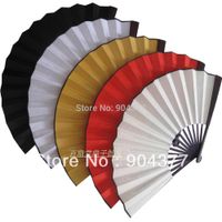 Wholesale 10 quot quot Large DIY Blank Folding Hand Fans Chinese Silk Fine Art Painting Programs Adult Men s Fan Crafts Gift