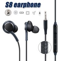 Wholesale S8 Plus In Ear Wired Headset For Samsung Galaxy Stereo Sound Earbuds Volume Control for S6 S7 Earphone With Retail Package