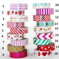 Wholesale NEW X m Gold Foil Gilded Tape for Christmas Print DIY Deco Masking Japanese Washi Tape Paper