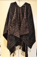 Wholesale New Arrival Aztec Wool Poncho Hooded Cape Big Size Women Wrap Shawls Scarf