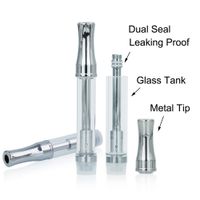 Wholesale ml ml ml new design thick oil vaporizer no leak pyrex glass metal round tip cartridge A3 Vape pen VS amigo liberty tank