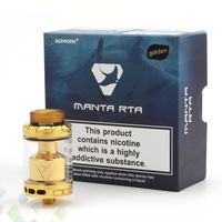 Wholesale Authentic Advken Manta RTA Tank MM ML ML Colors PEI drip tips Fit E Cigarettes Vape Mod DHL Free
