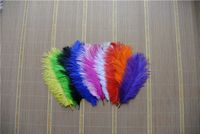Wholesale per inch OSTRICH FEATHERS plume White Yellow and Turquoise royal blue black orange ivory hot pink light pink red