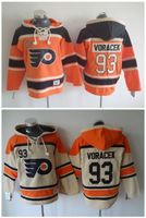 Wholesale Top Quality Philadelphia Flyers Old Time Hockey Jerseys Jakub Voracek Orange Cream Hoodie Pullover Sports Sweatshirts Winter Jacket