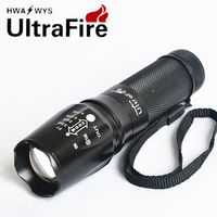 Wholesale UltraFire Zoom Flashlight T6 L2 rechargeable mini outdoor waterproof long range riding