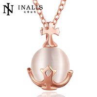 Wholesale 2016 Romantic Sterling Silver And Opal Colors Pendant Necklaces For Women Jewelry China