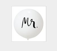 Wholesale 2021 Mr Mrs Balloon Large inch Round Latex Balloon Valentine Day Wedding Bachelorette Party Decor Supplies