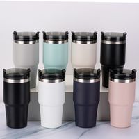 Wholesale stainless steel straw Car Beer Thermos Mug cup oz oz large capacity car cups double layer heat preservation and cold ice cream