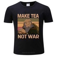 Wholesale Men s T Shirts Unisex Top Funny Tees Mens Tshirt Luxury Cotton T Shirt Uncle Iroh Make Tea Not War Peaceful Samurai Drinker Vintage