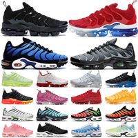 Wholesale tn Plus Running Shoes men women trainers Triple Black Red White Barely Volt USA Wolf Grey Aqua Silver Particle Hyper Blue mens outdoor walking