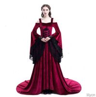 Wholesale new style S XL lady classical beautiful Court ball gown Medieval Renaissance in Europe Ball women Stage Wear